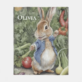 Personalisiert Name Peter Rabbit Fleecedecke (Vorderseite)