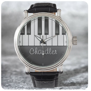 Personalisiert NAME Pianist Piano Keys Music Teach Armbanduhr