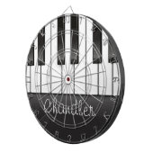 Personalisiert NAME Pianist Piano Keys Music Teach Dartscheibe (Vorderseite rechts)