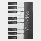 Personalisiert NAME Pianist Piano Keys Music Teach Geschirrtuch (Vertikal)