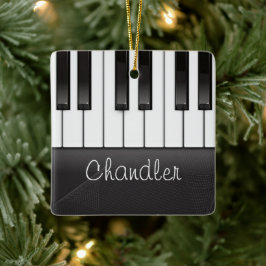 Personalisiert NAME Pianist Piano Keys Music Teach Keramikornament