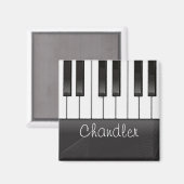 Personalisiert NAME Pianist Piano Keys Music Teach Magnet (Vorderseite/Rückseite)