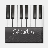 Personalisiert NAME Pianist Piano Keys Music Teach Magnet (Vorne)