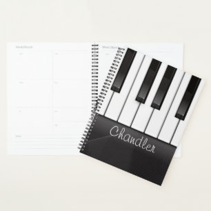 Personalisiert NAME Pianist Piano Keys Music Teach Planer