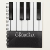 Personalisiert NAME Pianist Piano Keys Music Teach Planer (Vorderseite)