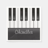 Personalisiert NAME Pianist Piano Keys Music Teach Serviette (Vorderseite)