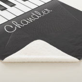 Personalisiert NAME Pianist Piano Keys Music Teach Sherpadecke (3/4)