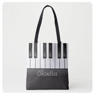 Personalisiert NAME Pianist Piano Keys Music Teach Tasche