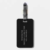 Personalisiert Name Piano Musician Gift Gepäckanhänger (Rückseite vertikal)