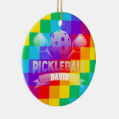Personalisiert Name Pickle Ball Prix Keramik Ornament (Rechts)