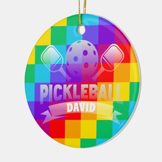 Personalisiert Name Pickle Ball Prix Keramik Ornament (Links)