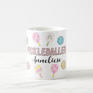 Personalisiert Name Pickleballer Pickleball-Paddel Kaffeetasse