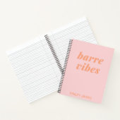 Personalisiert Name Pink Barre Ballett Fitness Dan Notizblock (Innenseite)