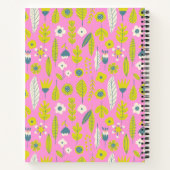 Personalisiert Name Pink Floral School Office Nied Notizblock (Rückseite)