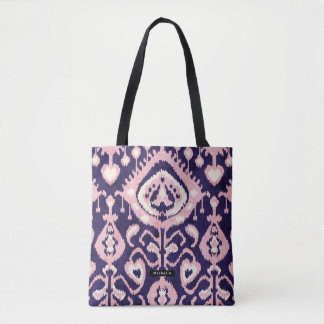 Personalisiert Name pink Ikat Pattern Bridesmaid Tasche