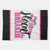 Personalisiert NAME Pink Kleiner Herzschlag Geschirrtuch (Horizontal)