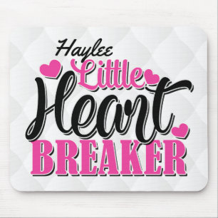 Personalisiert NAME Pink Kleiner Herzschlag Mousepad