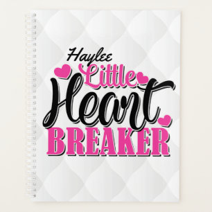 Personalisiert NAME Pink Kleiner Herzschlag Planer