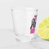 Personalisiert NAME Pink Kleiner Herzschlag Schnapsglas (Links)