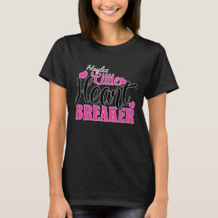 Personalisiert NAME Pink Kleiner Herzschlag T-Shirt