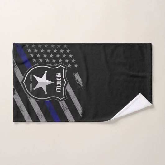 Personalisiert NAME Police Officer Sheriff Polizis Badhandtuch Set (Handtuch)