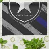 Personalisiert NAME Police Officer Sheriff Polizis Geschirrtuch (Gefaltet)