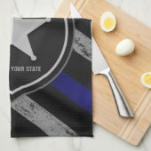 Personalisiert NAME Police Officer Sheriff Polizis Geschirrtuch (Viertel Falte)