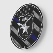 Personalisiert NAME Police Officer Sheriff Polizis Große Wanduhr (Winkel)