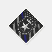 Personalisiert NAME Police Officer Sheriff Polizis Serviette (Ecke)