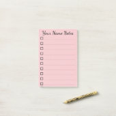 personalisiert Name Post-it Klebezettel (Auf Schreibtisch)