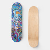 Personalisiert Name Psychedelic Abstrakt Skateboar Skateboard (Vorderseite)