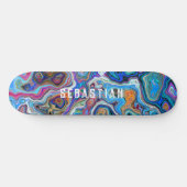 Personalisiert Name Psychedelic Abstrakt Skateboar Skateboard (Horizontal)