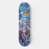 Personalisiert Name Psychedelic Abstrakt Skateboar Skateboard (Vorderseite)