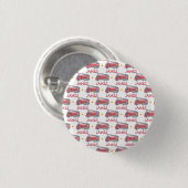 Personalisiert Name Red Fire LKW Party Button (Vorne & Hinten)