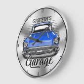 Personalisiert NAME Retro Hardtop Klassische Autog Große Wanduhr (Winkel)