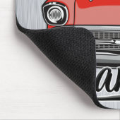 Personalisiert NAME Retro Red Classic Autogarage Mousepad (Ecke)