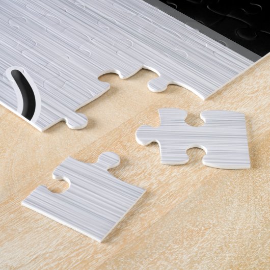 Personalisiert NAME Retro Red Classic Autogarage Puzzle (Seite)