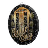 Personalisiert NAME Rock Music Gitarre Shop Musike Dartscheibe (Vorderseite rechts)