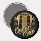 Personalisiert NAME Rock Music Gitarre Shop Musike Magnet (Vorderseite/Rückseite)
