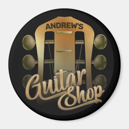 Personalisiert NAME Rock Music Gitarre Shop Musike Magnet (Vorne)