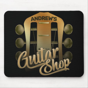 Personalisiert NAME Rock Music Gitarre Shop Musike Mousepad