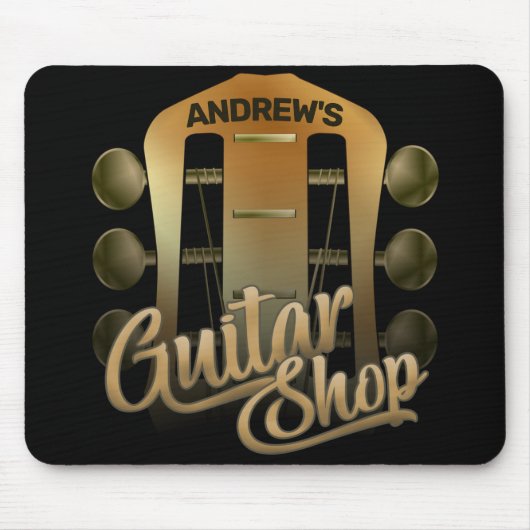 Personalisiert NAME Rock Music Gitarre Shop Musike Mousepad (Vorne)