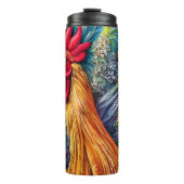Personalisiert Name Rooster Splendor Thermosbecher (Vorderseite)