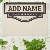 Personalisiert NAME Rustikales Bauernhaus Alte Win Geschirrtuch (Gefaltet)