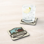 Personalisiert NAME Rustikales Bauernhaus Alte Win Getränkeuntersetzer (Rechte Seite)