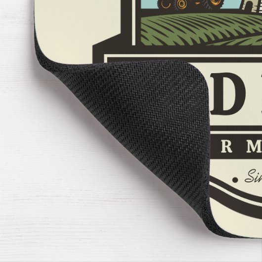 Personalisiert NAME Rustikales Bauernhaus Alte Win Mousepad (Ecke)