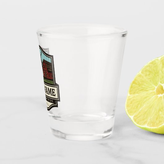 Personalisiert NAME Rustikales Bauernhaus Alte Win Schnapsglas (Rechts)