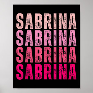 Personalisiert Name Sabrina I Liebe Sabrina Vintag Poster