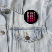 Personalisiert Name Sammy I Liebe Sammy Vintag Button (Beispiel)