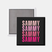 Personalisiert Name Sammy I Liebe Sammy Vintag Magnet (Vorderseite/Rückseite)